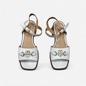 Tommy Hilfiger Cream Block Heel Sandals